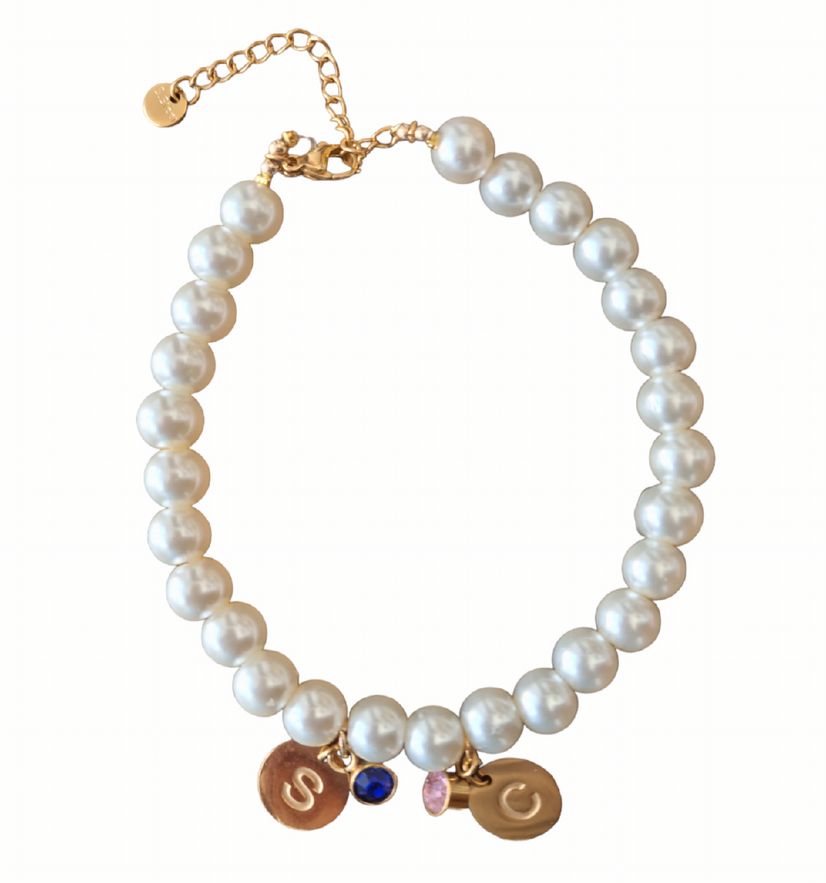 Initial and Birthstone Bracelet