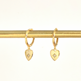 Heart Huggie Earrings