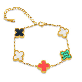 Lucky Four Leaf Clover Bracelet