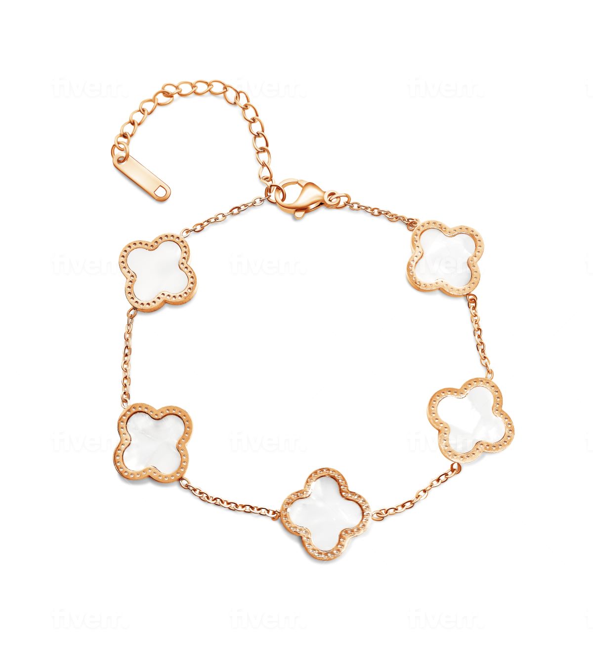 18k Rose Gold Plated Four Leaf Clover Bracelet Jewellery Luxury Stainless  Steel 4 Leaf Clover Bracelet - YK Beauty