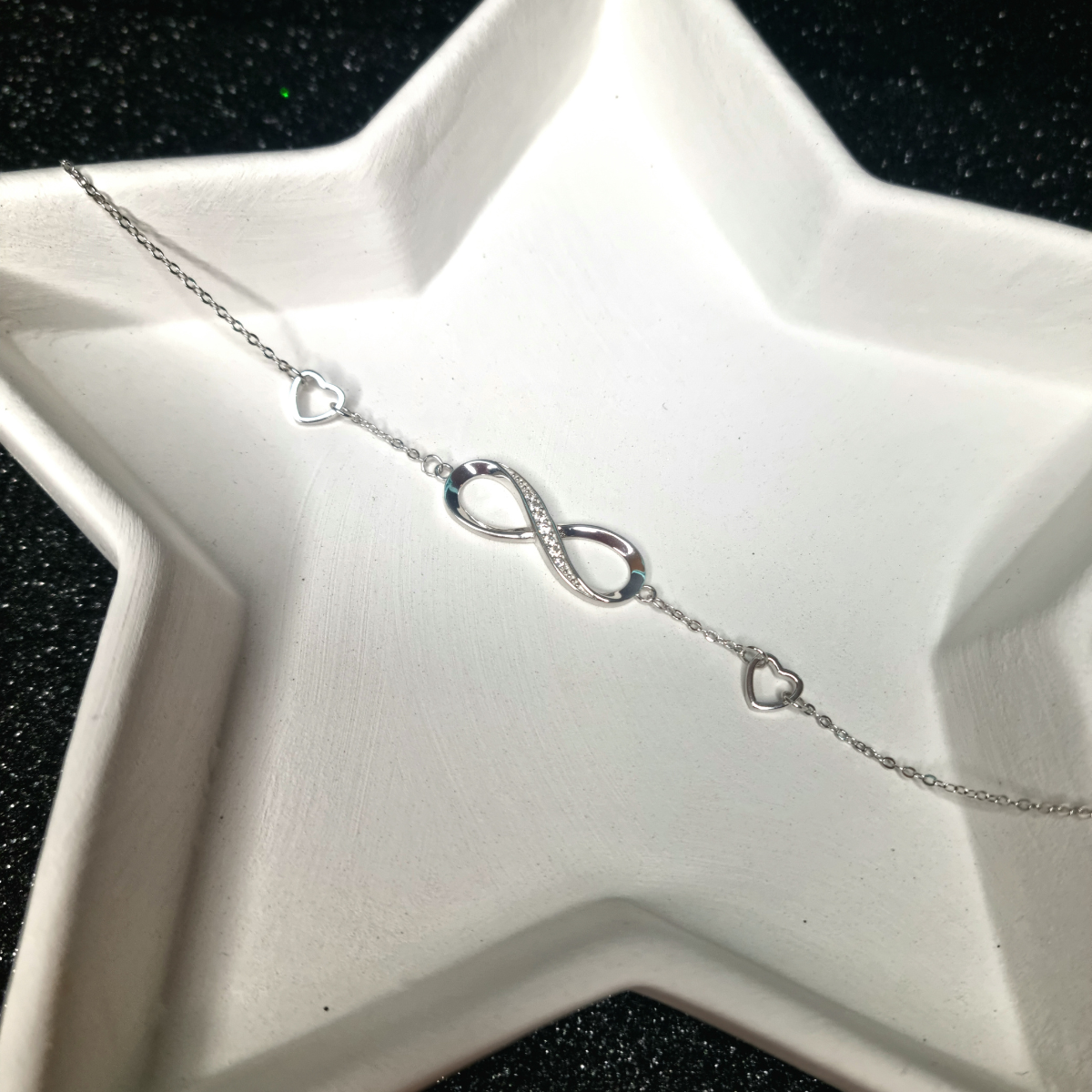 Infinity Hearts Bracelet - Sterling Silver
