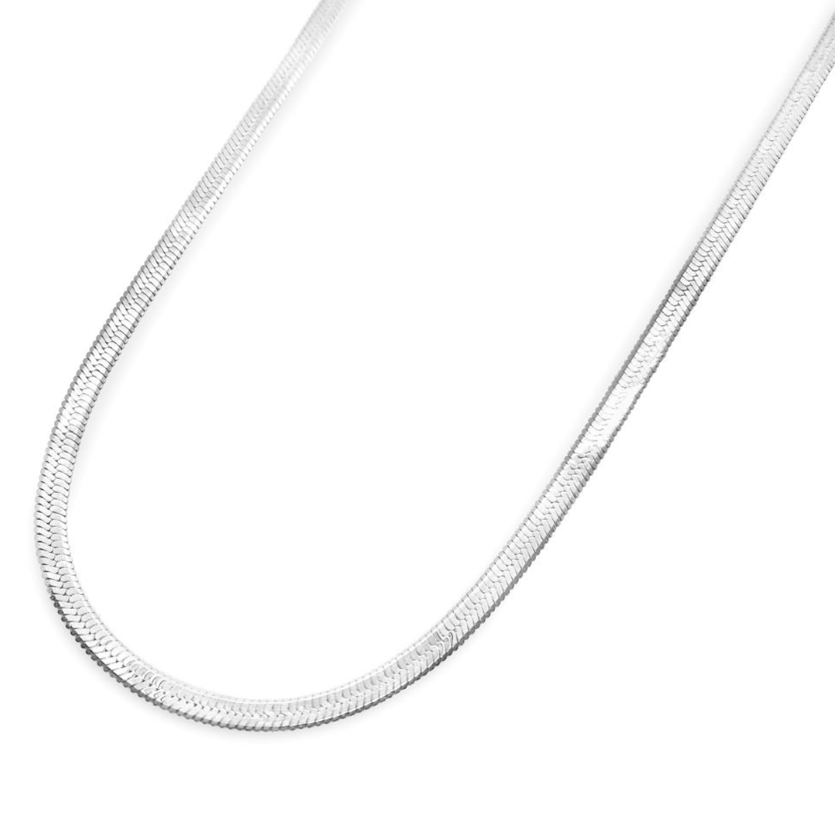 Snake Chain Necklace - Silver - 41cm